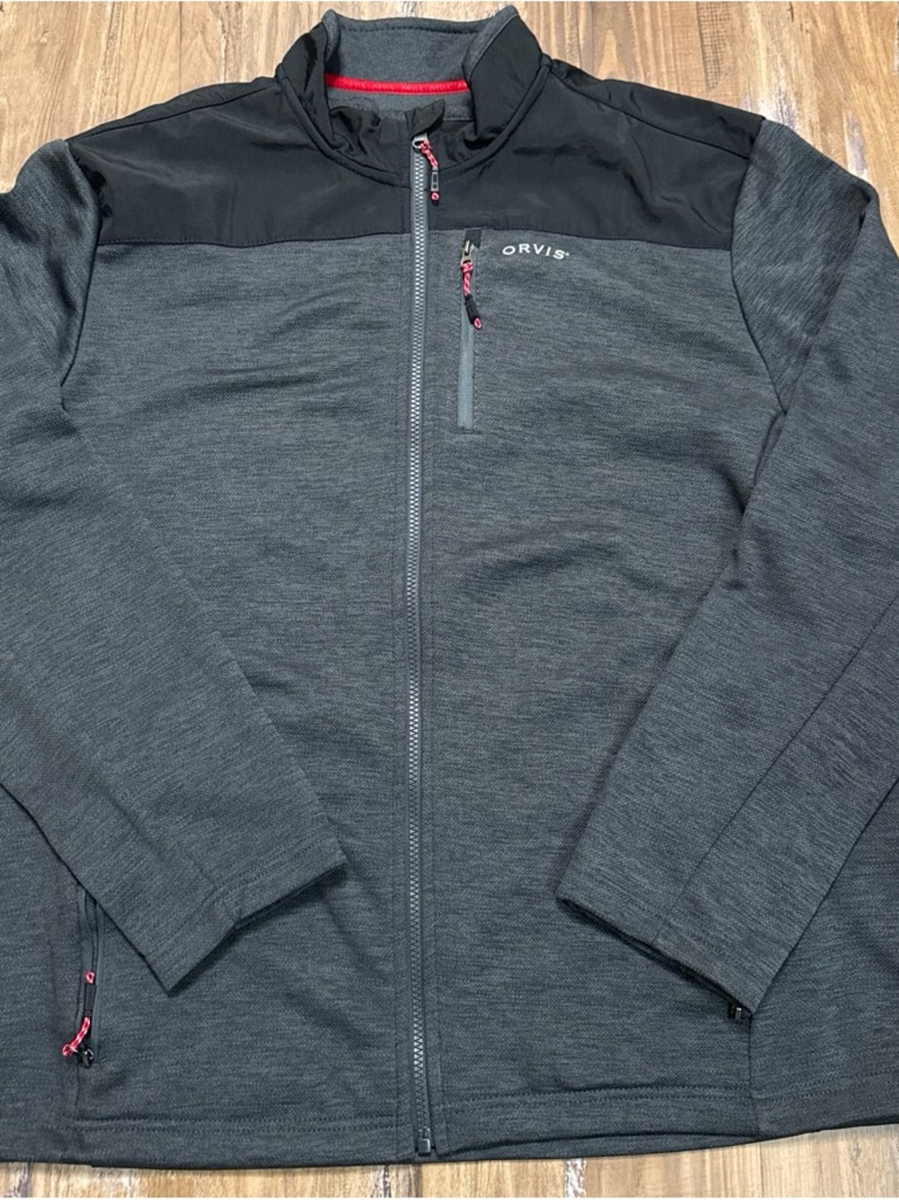 Orvis Men's Full-Zip Gray Jacket with Black